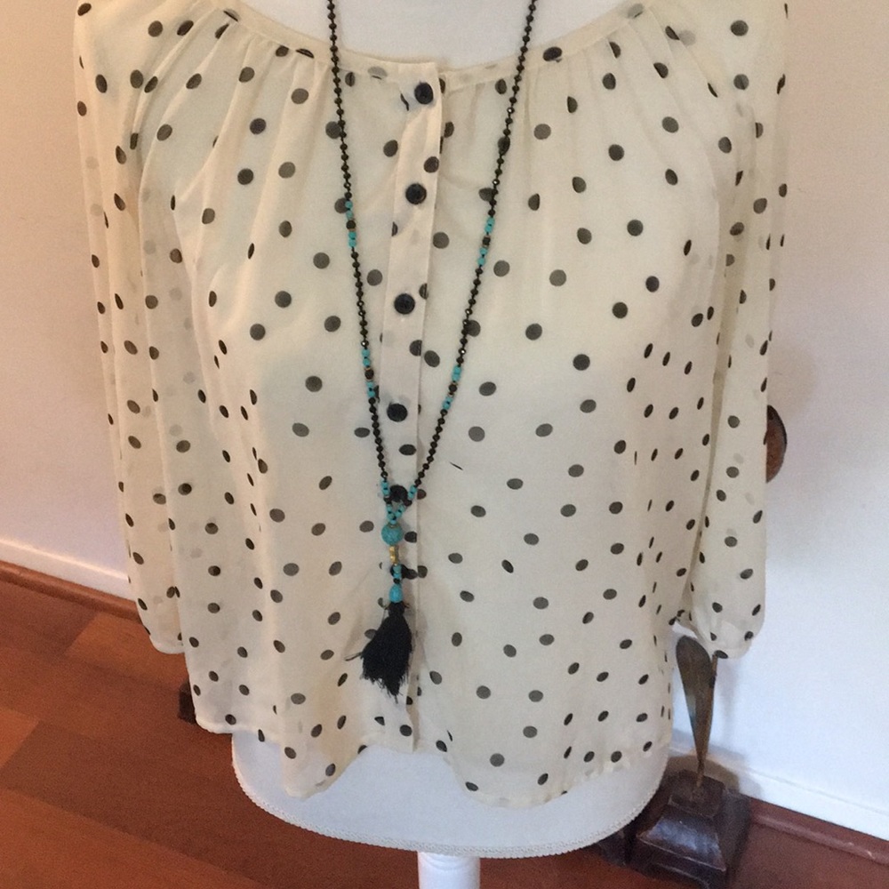 Sheer polka dotted Blouse